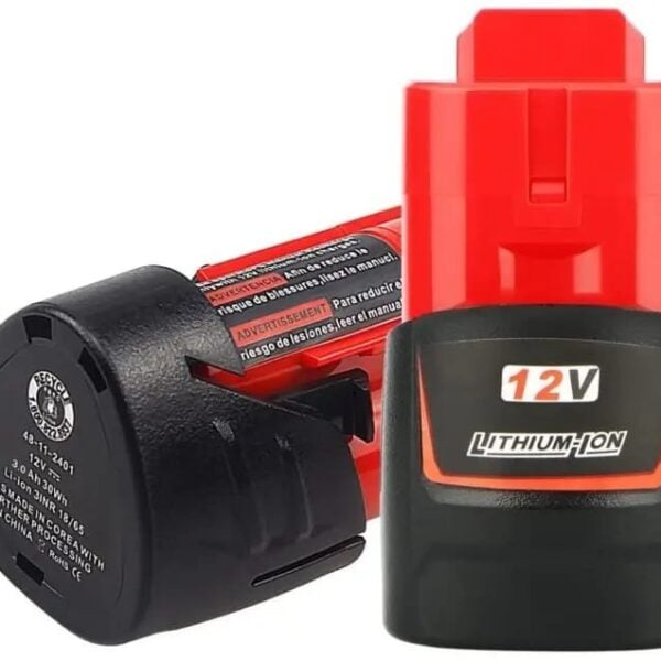 3.0ah-milwaukee-m12-battery-pack-of-2-black-and-red batteries