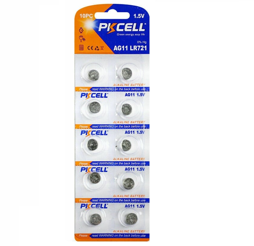 LR721 Battery Pack of 10 Alkaline 1.5V