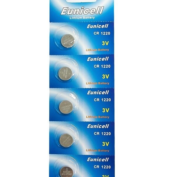 CR1220 battery pack of 5 eunicell brand