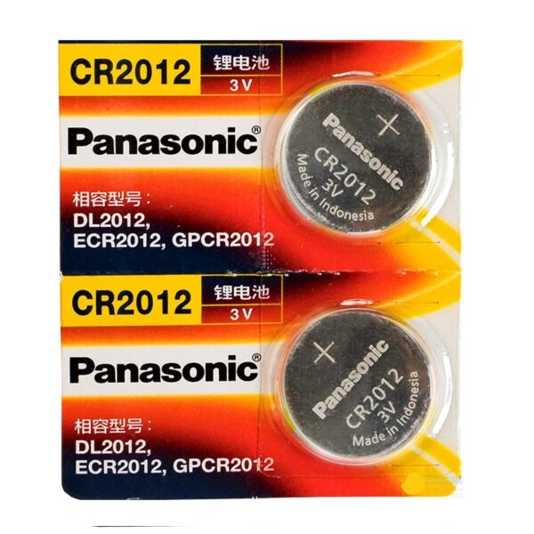 2 Pack CR2012 Battery Lithium 3V