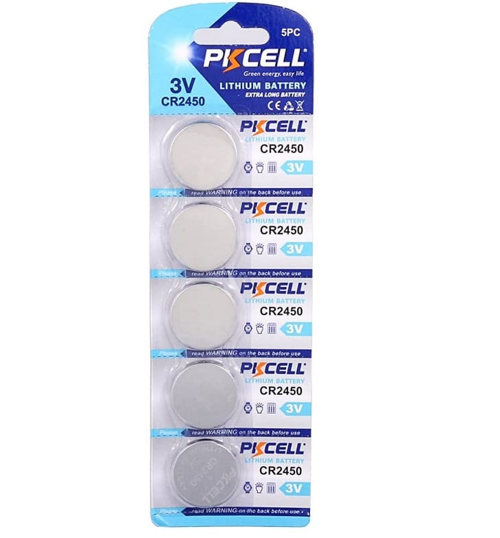 5 Pack CR2450 Battery Lithium 3V
