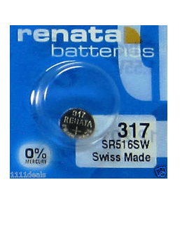 Renata SR516SW Battery Silver Oxide