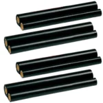 4 Pack - Compatible Sharp UX-5CR Thermal Transfer Fax Imaging Film - Compatible replacement black ribbon roll for Sharp printers