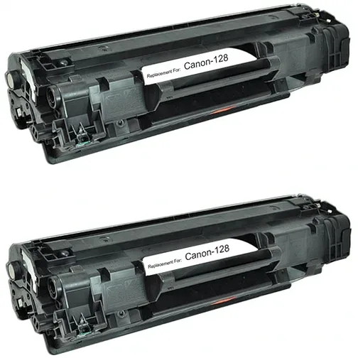 Canon 128 Compatible Black Toner Cartridge (3500B001AA) - 2 Pack - Compatible replacement black toner cartridge for Canon printers