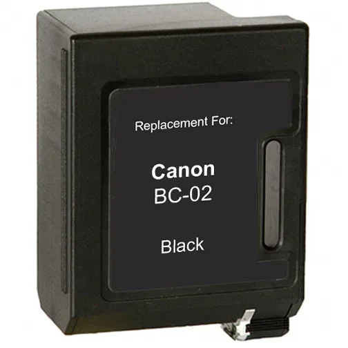 Canon BC-02 Black Ink Cartridge - Remanufactured (0881A377) - Compatible replacement black ink cartridge for Canon printers