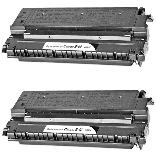 Canon E-40 Black Toner Cartridge - Remanufactured (1491A002CA) 2-Pack - Compatible replacement black toner cartridge for Canon printers
