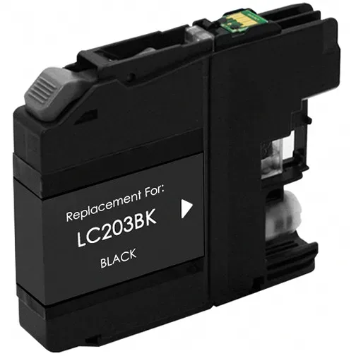 Compatible Brother LC203 Ink Cartridge - Black - High-Yield (Replaces Brother LC201BK) - Compatible replacement black ink cartridge for Brother printers