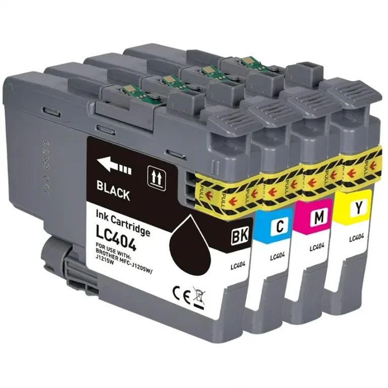 Compatible Brother LC404 Ink Cartridge Set, 1 Black, 1 Cyan, 1 Magenta, 1 Yellow - 4 Pack - Compatible replacement color ink cartridge for Brother printers