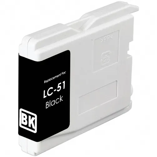 Compatible Brother LC51Bk Ink Cartridge - Black - Compatible replacement black ink cartridge for Brother printers