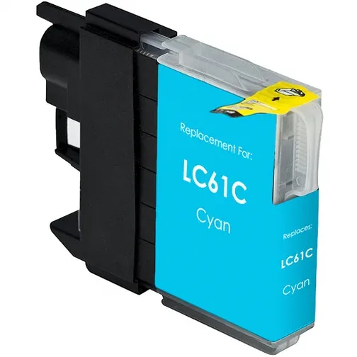 Compatible Brother LC61C Ink Cartridge - Cyan - Compatible replacement cyan ink cartridge for Brother printers