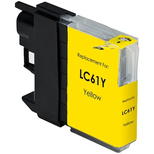 Compatible Brother LC61Y Ink Cartridge - Yellow - Compatible replacement yellow ink cartridge for Brother printers