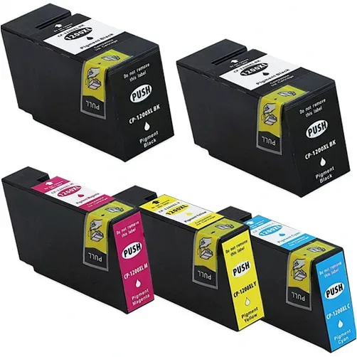 Compatible Canon 1200 Ink Cartridges - 2 Black, 1 Ea Color High-Yield (5-Pack) - Compatible replacement black 1,200 pgs , color 900 pgs ink cartridge for Canon printers