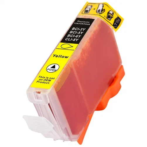 Compatible Canon BCI-6Y Yellow Ink Cartridge (4708A003) - Compatible replacement yellow ink cartridge for Canon printers