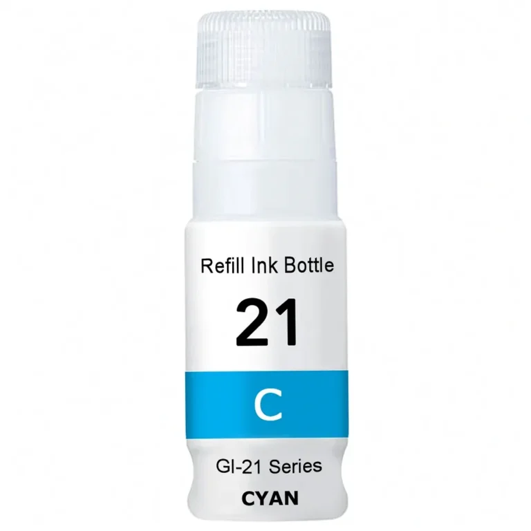 Compatible Canon GI-21 Cyan Ink Bottle - Compatible replacement cyan ink bottle for Canon printers