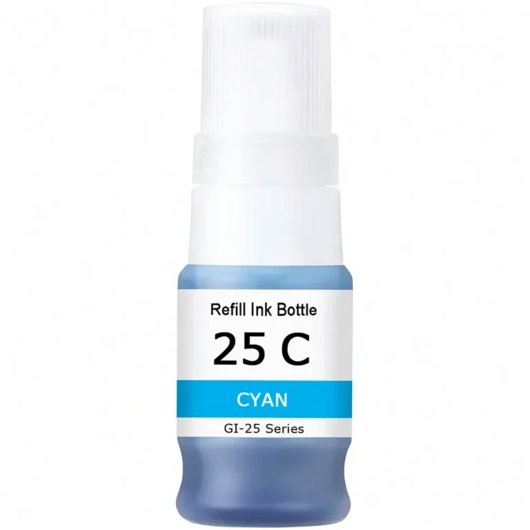 Compatible Canon GI-25 Cyan Ink Bottle - Compatible replacement cyan ink bottle for Canon printers