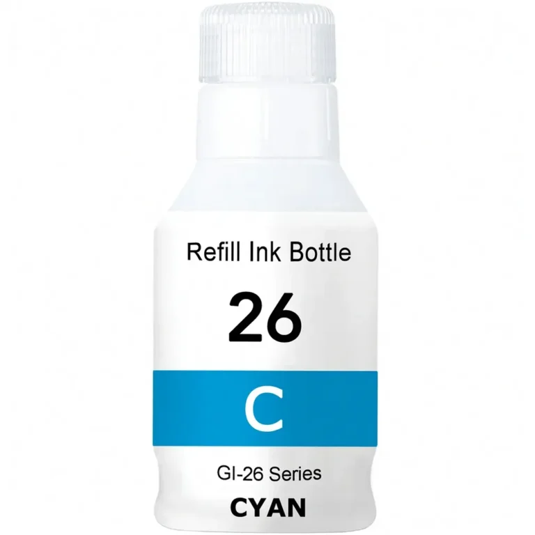 Compatible Canon GI-26 Cyan Ink Bottle - Compatible replacement cyan ink bottle for Canon printers
