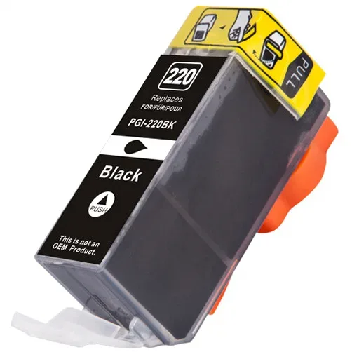 Compatible Canon PGI-220BK Black Ink Cartridge - Compatible replacement black ink cartridge for Canon printers
