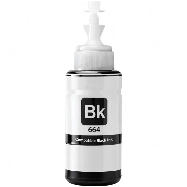 Compatible Epson 664 Black Ink Bottle (T664120-S) - Compatible replacement black ink bottle for Epson printers