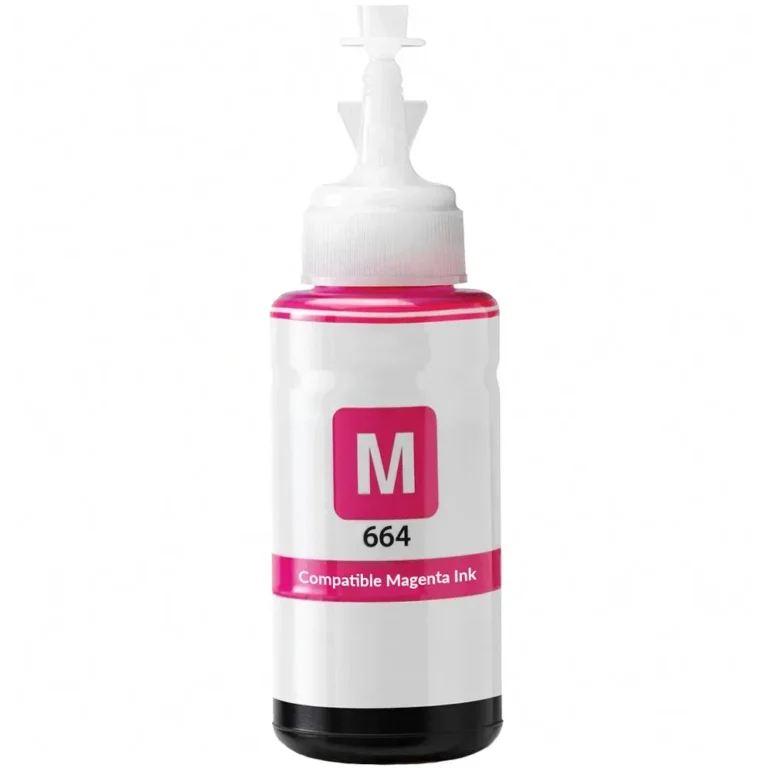 Compatible Epson 664 Magenta Ink Bottle (T664320-S) - Compatible replacement magenta ink bottle for Epson printers