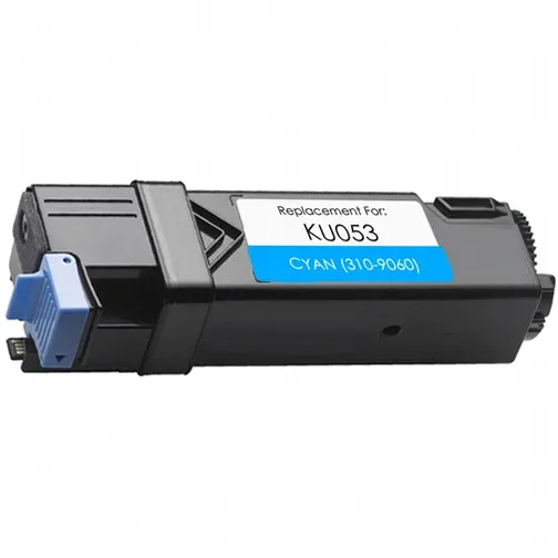 Dell 1320 Cyan Compatible Toner Cartridge (310-9060), KU053 - Compatible replacement cyan toner cartridge for Dell printers