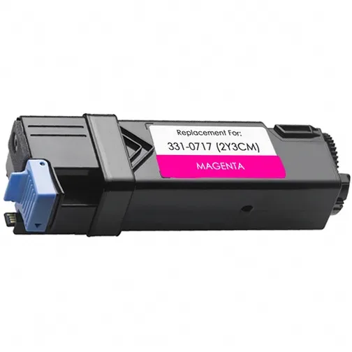 Dell 2150 and Dell 2155 Magenta Compatible Toner Cartridge (331-0717), 2Y3CM - Compatible replacement magenta toner cartridge for Dell printers