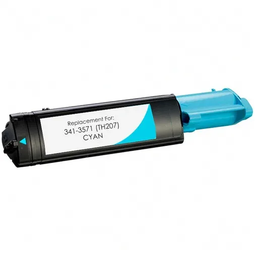 Dell 3010cn Cyan Compatible Toner Cartridge (341-3571), TH207 - Compatible replacement cyan toner cartridge for Dell printers