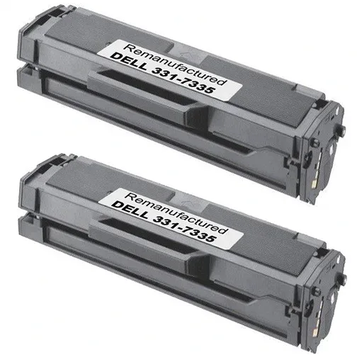 Dell B1160 and Dell B1165 Compatible Black Toner Cartridge (331-7335) - 2 Pack - Compatible replacement black toner cartridge for Dell printers