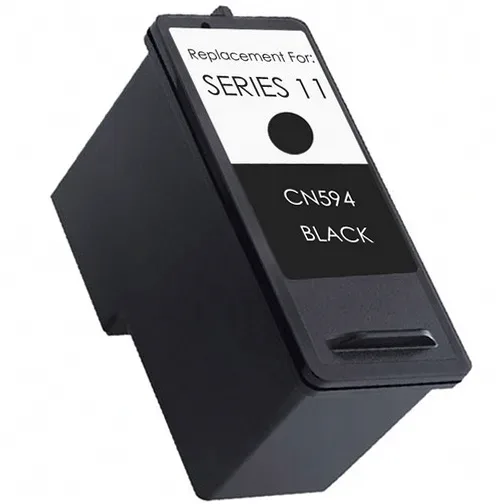 Dell Series 11 Black Remanufactured Ink Cartridge (CN594) - Compatible replacement black ink cartridge for Dell printers