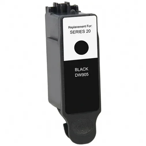 Dell Series 20 Black Compatible Ink Cartridge (DW905) - Compatible replacement black ink cartridge for Dell printers