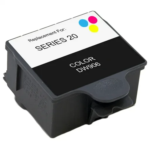 Dell Series 20 Color Compatible Ink Cartridge (DW906) - Compatible replacement color ink cartridge for Dell printers