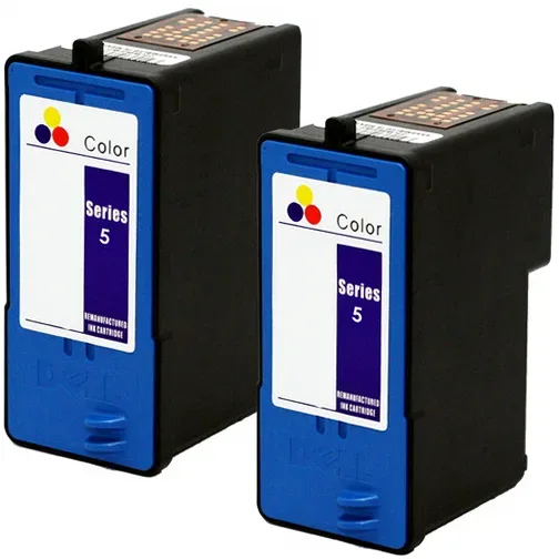 Dell Series 5 Remanufactured Color Ink Cartridges (M4646A) - 2 Pack - Compatible replacement color ink cartridge for Dell printers