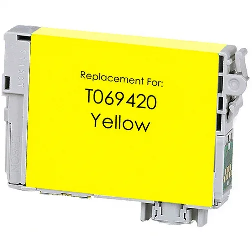 Epson 69 Yellow Ink Cartridge - Remanufactured (T069420) - Compatible replacement yellow ink cartridge for Epson printers