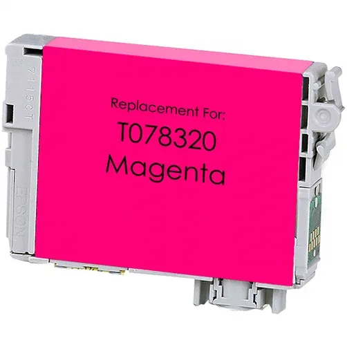 Epson 78 Magenta Ink Cartridge - Remanufactured (T078320) - Compatible replacement magenta ink cartridge for Epson printers