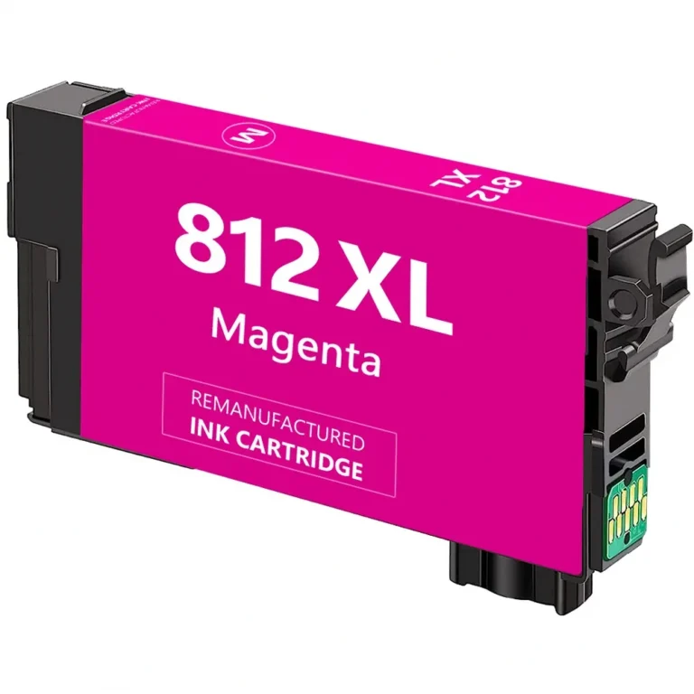 Epson 812 Magenta Ink Cartridge - High-Yield - Remanufactured (T812XL320) - Compatible replacement magenta ink cartridge for Epson printers