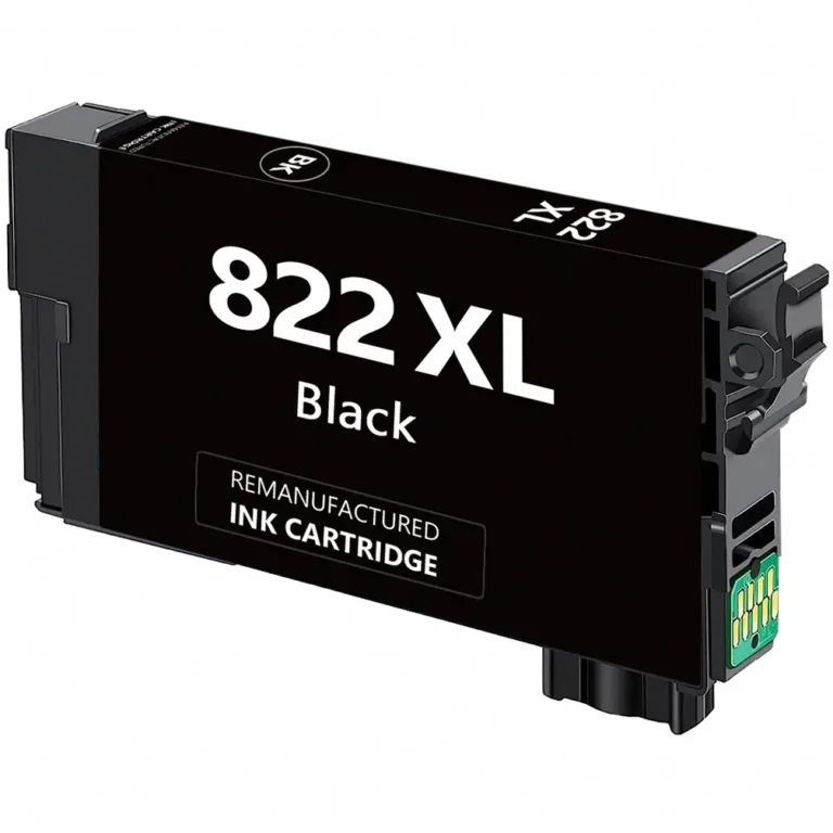 Epson 822 Black Ink Cartridge - High-Yield - Remanufactured (T822XL120) - Compatible replacement black ink cartridge for Epson printers