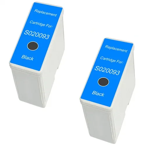 Epson S020093 Black Remanufactured Ink Cartridge - 2 Pack - Compatible replacement black ink cartridge for Epson printers