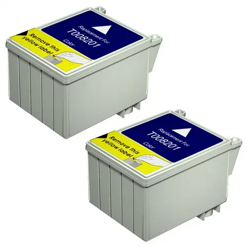 Epson T008201 Color Remanufactured Ink Cartridge - 2 Pack - Compatible replacement color ink cartridge for Epson printers