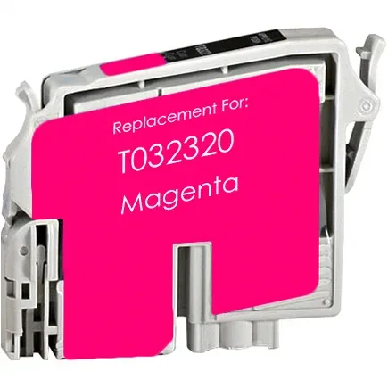 Epson T032320 Magenta Remanufactured Ink Cartridge - Compatible replacement magenta ink cartridge for Epson printers
