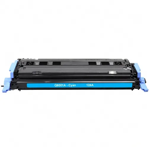 HP 124A Cyan Toner Cartridge - Remanufactured (Q6001A) - Compatible replacement cyan toner cartridge for HP printers