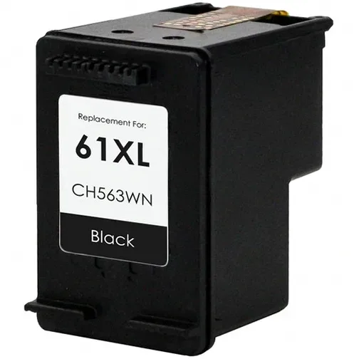 HP 61XL Black Ink Cartridge - High-Yield Remanufactured (CH563WN) - Compatible replacement black ink cartridge for HP printers