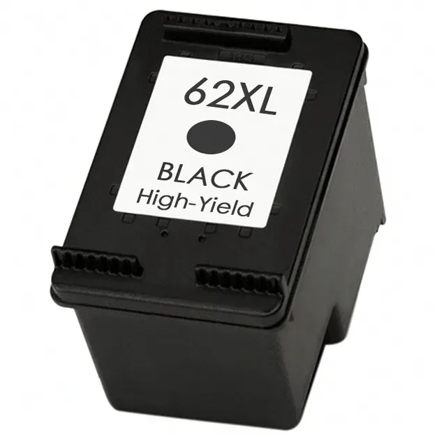 HP 62XL Black Ink Cartridge - High-Yield Remanufactured (C2P05AN) - Compatible replacement black ink cartridge for HP printers