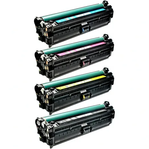 HP 650A Toner Cartridge Set - Remanufactured - 1 Black, 1 Ea Color (4-Pack) - Compatible replacement color toner cartridge for HP printers