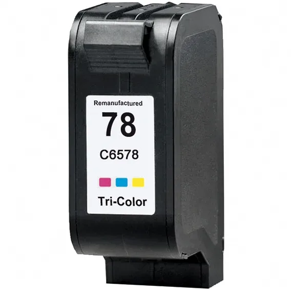 HP 78 Tri-Color Remanufactured Ink Cartridge (C6578D) - Compatible replacement color ink cartridge for HP printers
