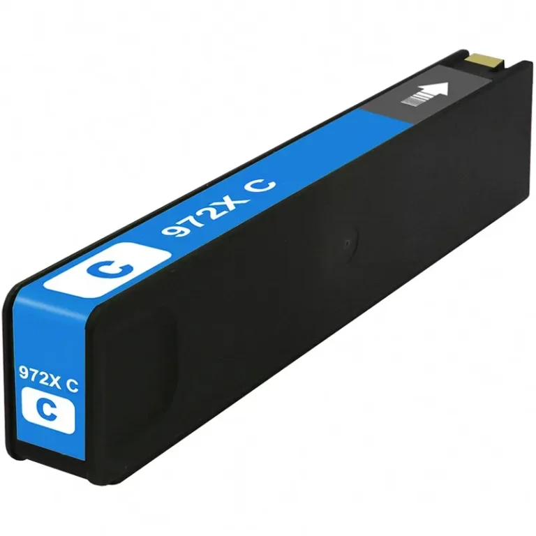 HP 972X Cyan Ink Cartridge - High-Yield with OEM Chip - Remanufactured (L0R98AN) - Compatible replacement cyan ink cartridge for HP printers