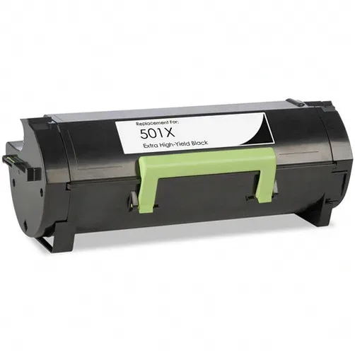 Lexmark 501X Toner Cartridge - Extra High-Yield Compatible - 10,000 pages (50F1X00) - Compatible replacement black toner cartridge for Lexmark printers