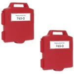Pitney-Bowes 765-0 Compatible Ink Cartridge, Fluorescent Red - 2 Pack - Compatible replacement red ink cartridge for Pitney Bowes printers