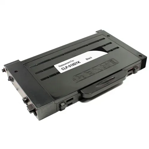 Samsung CLP-510D7K Black Compatible Toner Cartridge - Compatible replacement black toner cartridge for Samsung printers