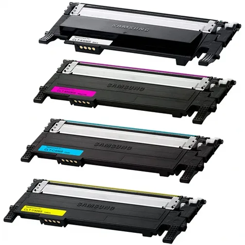 Samsung CLT-406S Compatible Toner Set 1 Black, 1 Cyan, 1 Magenta, 1 Yellow - 4 Pack - Compatible replacement black 1,500 pgs , color 1,000 pgs toner cartridge for Samsung printers