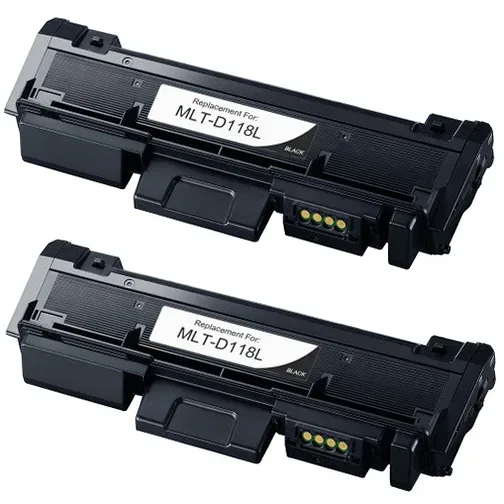 Samsung MLT-D118L Black High-Yield Compatible Toner Cartridge - 2 Pack - Compatible replacement black toner cartridge for Samsung printers
