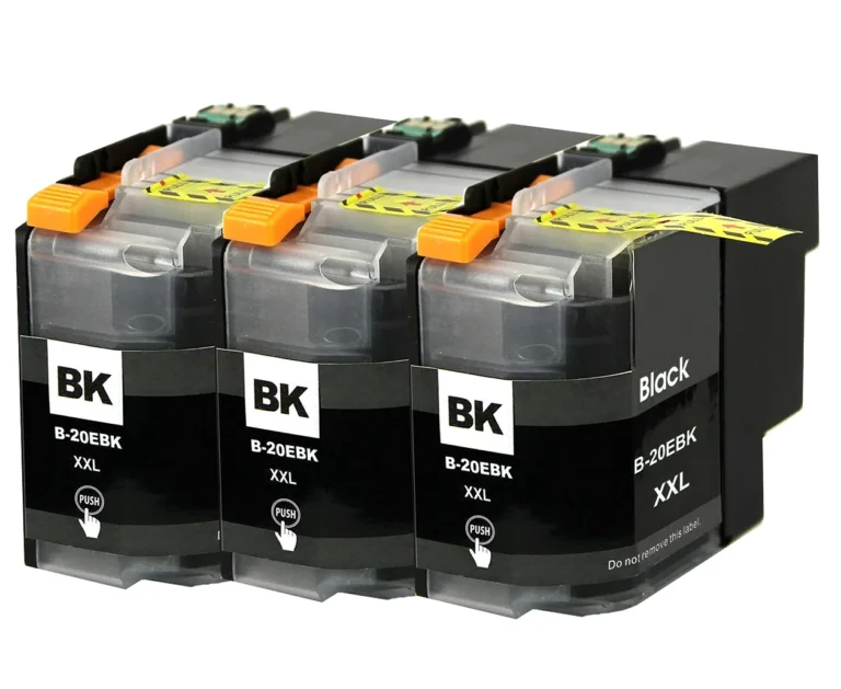 Brother LC20E Black Ink Cartridge High-Yield 3-Pack 1